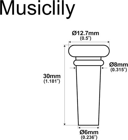 Musiclily Acoustic Guitar Plastic End Pin لـ Martin Taylor Guitar ، Black W/White Dot (حزمة 2) in Saudi Arabia