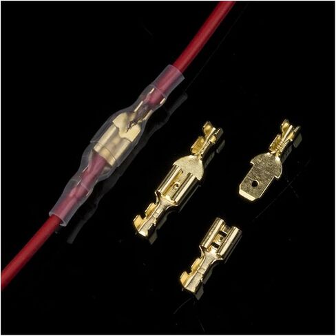 200 قطعة 2.8 مم 4.8 مم 6.3 مم من الإناث الإناث Spade Cold Colp Connector Care Care Mointer Concector Set (2.8mm 200pcs (Silver)) in Saudi Arabia