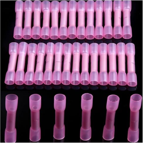 50 PCS Solder Sealed Wire Connectors Heat Derrink Butt Butt in Saudi Arabia