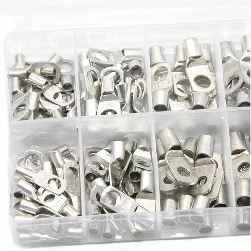 240 PCS SC Bare Ring Terminal Lugs Tinned Copper Tube Sealed Battery Wire Connector Bare Cable Crimp Solder Terminals in Saudi Arabia