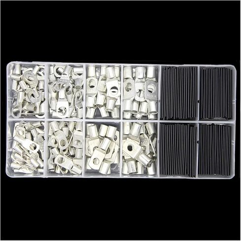 240 PCS SC Bare Ring Terminal Lugs Tinned Copper Tube Sealed Battery Wire Connector Bare Cable Crimp Solder Terminals in Saudi Arabia