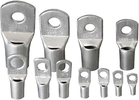 5 PCS SC 10-6 10-8 Wire Lug Terminal SC10 Bare Copper Battery Block Lug Hole 10mm Wire SC Type Crimp Cable end Connector(SC10-8) in Saudi Arabia