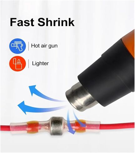 20 PCS Heat Shrink Wire Connector Welding Sealed Butt Terminal 0.25-6mm Insulated Waterproof Connector 10-26AWG Automotive(SST-S11) in Saudi Arabia