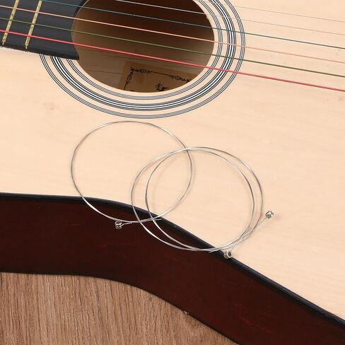 Acoustic Guitar B Strings, 5 Pack Acoustic Guitar Strings Well Balanced Light Tension Replacement Steel String Resistant Rust Prevent Brass Acoustic Tone for Beginners in Saudi Arabia
