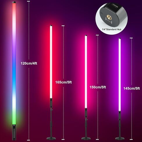DJ أنبوب أضواء مع حامل 4800 4800 مللي أمبير في الساعة RGB Light Bar متزامن يعمل LED فيديو Light Stick Photo Booth Disco Stage Wedding Event Lighting 4 Pack in Saudi Arabia