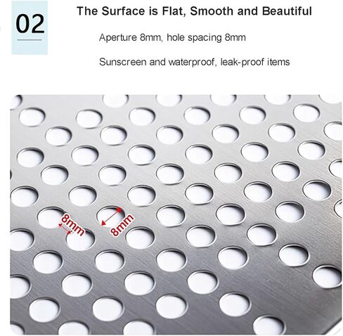 Stainless Steel Expanded Metal Mesh Sheet, 50x500cm Perforated Panels, Round Hole Screen for Protection, Durable and Versatile Mesh Plate for DIY Projects in Saudi Arabia
