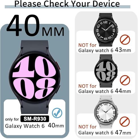 [12Pack] RICHONE Bling Case Compatible with Samsung Galaxy Watch 7 40mm Screen Protector, HD Full Protection Flexible TPU Watch Bumper Cover Anti Scratch Samsung Watch 7 Accessory (SM-L300 · 40MM) in Kuwait
