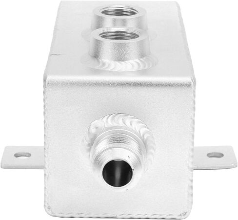 1L Aluminum Oil Catch Can with Breather and Drain Tap, Universal Fit for Most Vehicles, Durably TIG Welded Construction, to and Reuse, Keeps in Saudi Arabia
