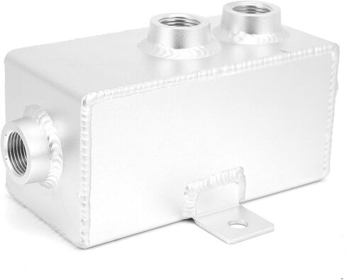 1L Aluminum Oil Catch Can with Breather and Drain Tap, Universal Fit for Most Vehicles, Durably TIG Welded Construction, to and Reuse, Keeps in Saudi Arabia