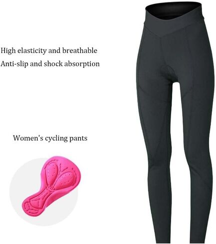 Women's Cycling Pants 3D Padded Compression Tight, Long Bike Bicycle Pants Trousers Leggings in Saudi Arabia