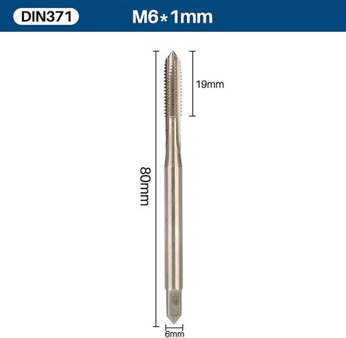 Thread Tap Din371 Machine Tap with Shank M3/M4/M5/M6/M8/M10/M12/M14 Metric Scre Tap Bit Threading There 1PCS (M3x0.5mm) in Kuwait