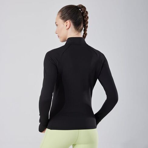 Women's Slim Fit Zip-Up Workout Jacket - Lightweight Athletic Gym Jacket for Yoga, Running, Sports in Kuwait