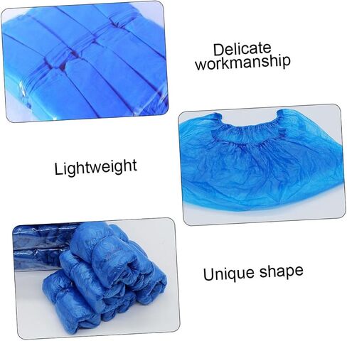 ABOOFAN 100Pcs Non Slip Shoe Covers Disposable Nonwoven Shoe Cases for Indoor Use Dustproof and Practical for Model Rooms Laboratories and Rainy Days in Saudi Arabia