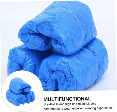 ABOOFAN 100Pcs Non Slip Shoe Covers Disposable Nonwoven Shoe Cases for Indoor Use Dustproof and Practical for Model Rooms Laboratories and Rainy Days in Saudi Arabia