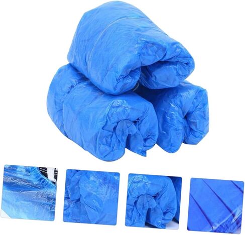 ABOOFAN 100Pcs Non Slip Shoe Covers Disposable Nonwoven Shoe Cases for Indoor Use Dustproof and Practical for Model Rooms Laboratories and Rainy Days in Saudi Arabia