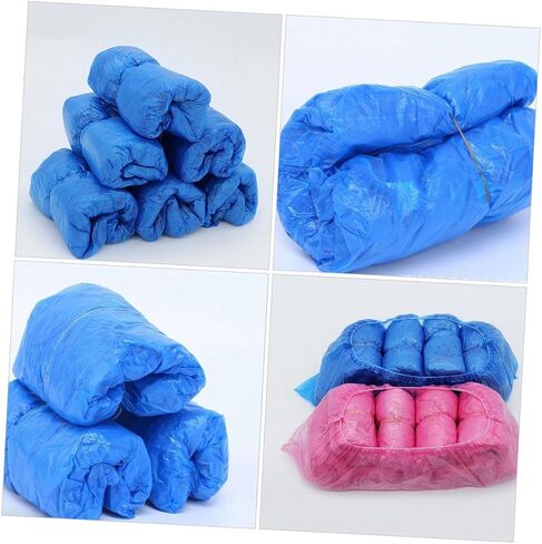 ABOOFAN 100Pcs Non Slip Shoe Covers Disposable Nonwoven Shoe Cases for Indoor Use Dustproof and Practical for Model Rooms Laboratories and Rainy Days in Saudi Arabia