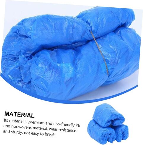 ABOOFAN 100Pcs Non Slip Shoe Covers Disposable Nonwoven Shoe Cases for Indoor Use Dustproof and Practical for Model Rooms Laboratories and Rainy Days in Saudi Arabia