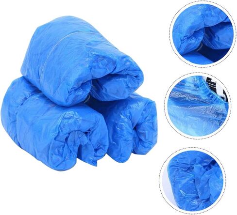 ABOOFAN 100Pcs Non Slip Shoe Covers Disposable Nonwoven Shoe Cases for Indoor Use Dustproof and Practical for Model Rooms Laboratories and Rainy Days in Saudi Arabia