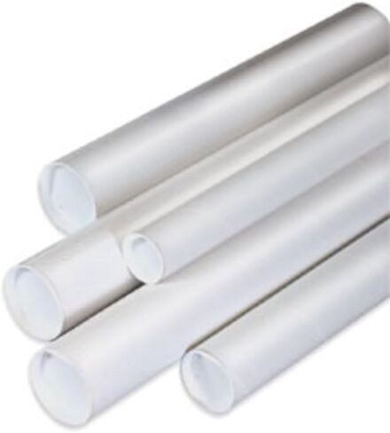 2 "× 12" أنابيب بريدية بيضاء مع قبعات (50/حالة) in Kuwait