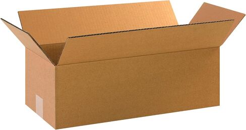 Box USA 18 × 8 × 4 صناديق من الورق المقوى المموجة ، طويلة 18 "L x 8" W × 4 "H ، حزمة 25 | الشحن ، والتغليف ، والتحرك ، وصندوق التخزين للمنزل أو الأعمال ، ومربعات كبيرة بالجملة بالجملة القوية in Saudi Arabia