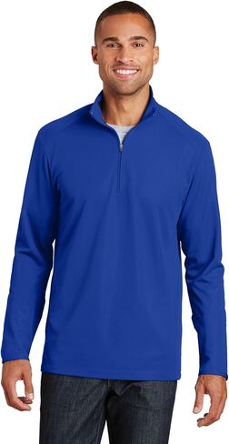 Port Authority Men Men Pinpoint Mesh Half-Zip Pullover in Saudi Arabia