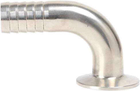 SAP 19/25/32/38/51MM SS304 خرطوم أنبوب بارب تركيب 1.5/2 "TRI Clamp 90 درجة خراطيم خراطيم خرطوم خرطوم مخطوطة (TC25.2XOD19 (3A)) in Saudi Arabia