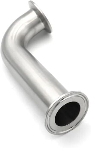 304/316L من الفولاذ المقاوم للصدأ 90 درجة المرفق Tri Clamp Long Extension 25 38 51mm أنبوب أنبوب تركيب homebrew 1 "1.25" 1.5 "2" (OD25X50.5 ، L610MM_SS316L) in Saudi Arabia
