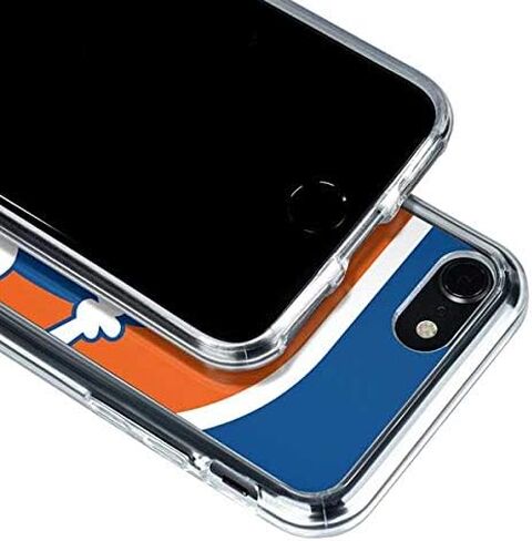 Skinit Clear Phone Case Compatible with iPhone SE (2nd & 3rd Gen) - Officially Licensed NFL Denver Broncos Retro Logo Design in Saudi Arabia