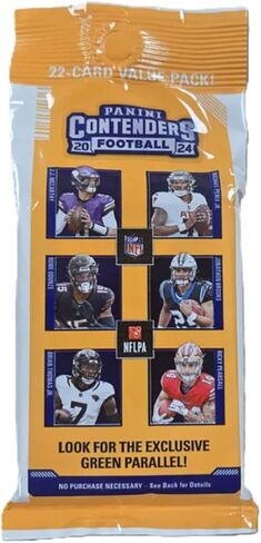 2024 Panini Contenders Football NFL Fat Pack with 22 Trading Cards Including Toploader + StreetCards Magnet! in Saudi Arabia