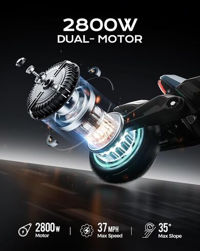 Dual Motors 2800/5600w Fast Electric Scooter for Adults,Electric Scooter,Max 50/56 Miles Long Range & 37/50 MPH Top Speed E Scooter,Foldable E-Scooter,Double Braking Systems in Saudi Arabia