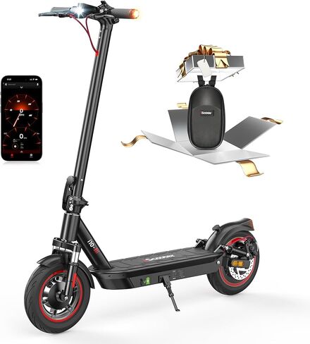 iscooter electric scooter البالغين ، 10 '' 'إطارات الطرق الهوائية ، و 25 ميلاً في الساعة سرعة كحد أقصى و 28 ميلًا كحد أقصى in Kuwait