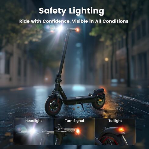 iscooter electric scooter البالغين ، 10 '' 'إطارات الطرق الهوائية ، و 25 ميلاً في الساعة سرعة كحد أقصى و 28 ميلًا كحد أقصى in Kuwait