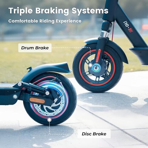 iscooter electric scooter البالغين ، 10 '' 'إطارات الطرق الهوائية ، و 25 ميلاً في الساعة سرعة كحد أقصى و 28 ميلًا كحد أقصى in Kuwait