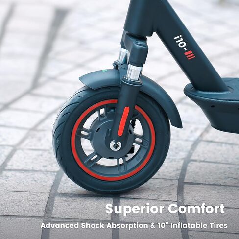 iscooter electric scooter البالغين ، 10 '' 'إطارات الطرق الهوائية ، و 25 ميلاً في الساعة سرعة كحد أقصى و 28 ميلًا كحد أقصى in Kuwait