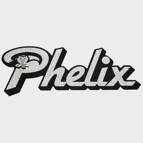 باس قارب القوارب ملصق شارات | Phelix Emblem Silver/Black Vinyl in Saudi Arabia