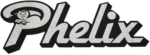 باس قارب القوارب ملصق شارات | Phelix Emblem Silver/Black Vinyl in Saudi Arabia