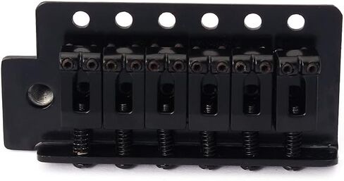 Alnicov A Set of Left handed Flat Saddle Single Tremolo Bridge System for 6 String Electric Guitar Parts Black in Saudi Arabia