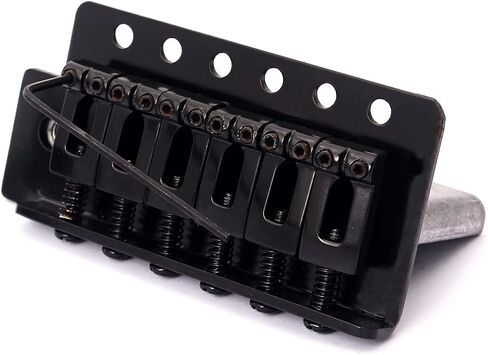 Alnicov A Set of Left handed Flat Saddle Single Tremolo Bridge System for 6 String Electric Guitar Parts Black in Saudi Arabia