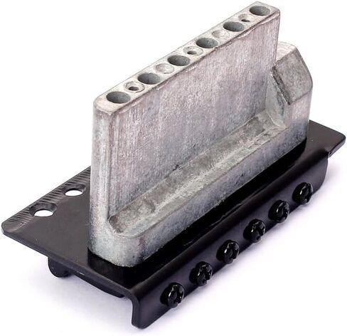 Alnicov A Set of Left handed Flat Saddle Single Tremolo Bridge System for 6 String Electric Guitar Parts Black in Saudi Arabia