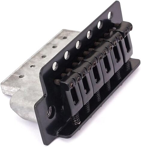Alnicov A Set of Left handed Flat Saddle Single Tremolo Bridge System for 6 String Electric Guitar Parts Black in Saudi Arabia
