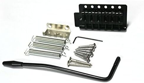 Alnicov A Set of Left handed Flat Saddle Single Tremolo Bridge System for 6 String Electric Guitar Parts Black in Saudi Arabia