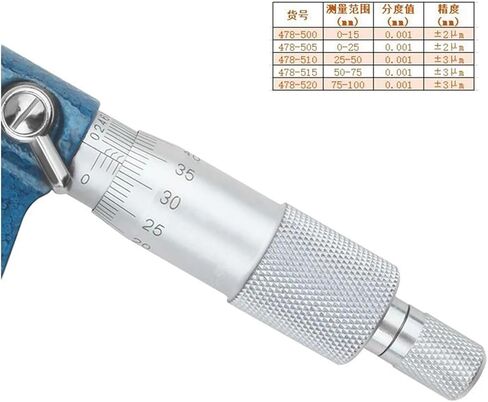 Outside Micrometer 0-25mm 25-50mm 50-75mm 75-100mm 0.001mm(0-25MM) in Kuwait