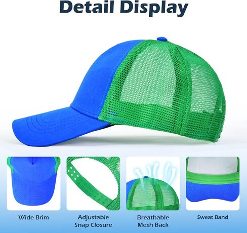 5 حزمة تسامي قبعات شاحنة فارغة ، شبكات البيسبول قبعات كبيرة لتصنيع DIY قبعة Snapback عادية ، ألوان متنوعة in Kuwait