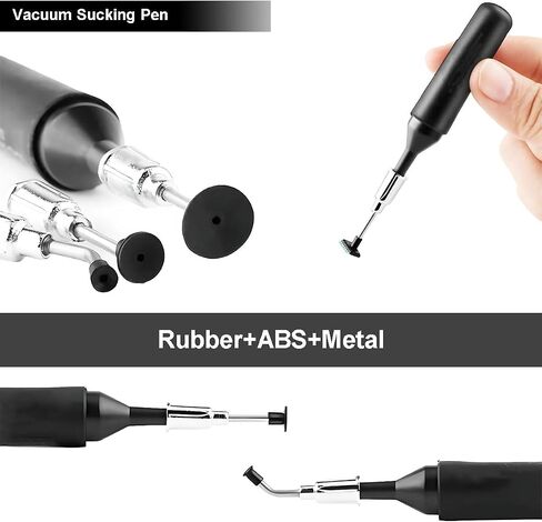 2 PCS VACUUM PEN PEN IC IC IC التقاط أدوات رقاقة مزيل الأداة مسجلة رقاقة لوحة رقاقة مع نصائح الشفط مربع تخزين أكواب الشفط ل QFP TSOP TSSOP رقاقة IC IC in Saudi Arabia