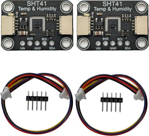 2PCS SHT41 Temperature Humidity Sensor Module, I2C, ±0.2℃ Precision, Temp/RH, Breakout Board for Arduino ESP32 in Saudi Arabia