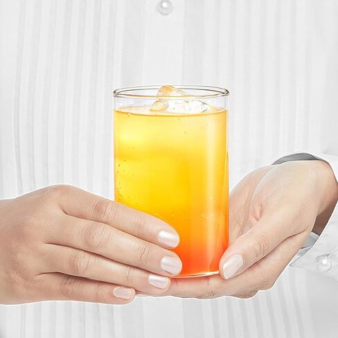 Borosil Drinking Glasses, 12 Oz, Set of 6, BPA Free, Borosilicate Drinking Glass, Clear & Lightweight Water Glass Set, Odor Resistant, Freezer & Dishwasher Safe, Glasses for Juice, Beer & Cocktails in Kuwait