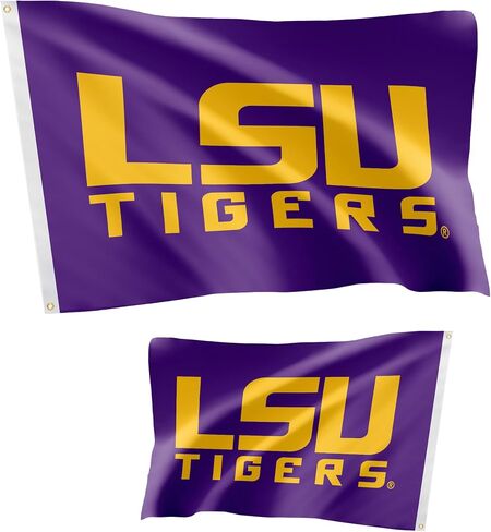 Desert Cactus LSU Flag Tigers Double -Side Tigers Geaux Louisiana University Banners 100 ٪ Polyester Indoor Outdoor 3X5 FET SLAGS ( in Saudi Arabia