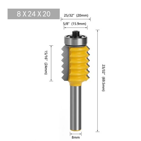 8mm 12mm Shank Finger Joint Router Bits for Wood Tenon Cutters Woodworking for CNC Tenon Router Bit Set(8x55x25) in Saudi Arabia
