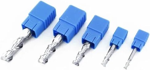 8mm 10mm Shank HRC50 2 Flute Cutting Aluminium Wood Copper Processing CNC Router Tungsten Steel Spiral Bit Milling Cutter Carbide End Mill(1.5X4DX50L-2F) in Saudi Arabia