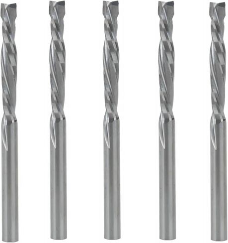 5PCS 3.175 UP DOWN Cut Two Flutes Spiral Carbide Mill Tool Cutters For CNC Router, Compression Wood End Mill Cutter Bits in Saudi Arabia